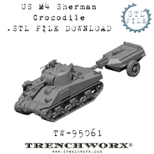 Load image into Gallery viewer, M4 Sherman Crocodile .STL Download