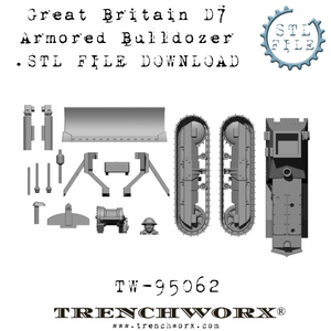 D7 Armored Bulldozer .STL Download