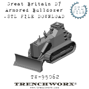 D7 Armored Bulldozer .STL Download