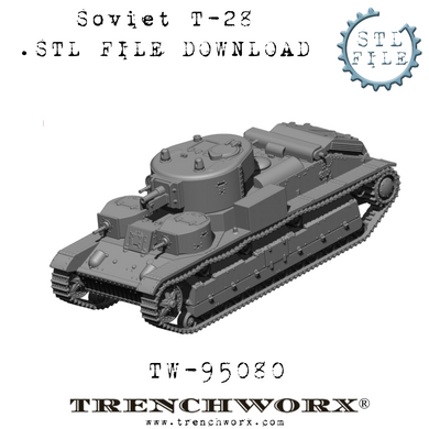 Soviet T-28 .STL Download