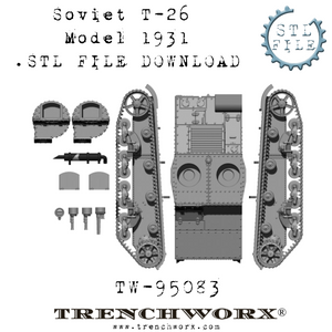Soviet T-26 Model 1931 .STL Download