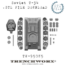 Load image into Gallery viewer, Soviet T-34 .STL Download