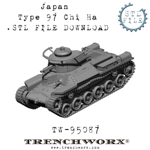 Japanese Type 97 Chi Ha .STL Download