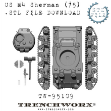Load image into Gallery viewer, US M4 (75) Sherman .STL Download
