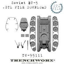 Load image into Gallery viewer, Soviet BT-5 .STL Download