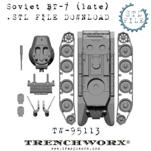 Load image into Gallery viewer, Soviet BT-7 Late .STL Download