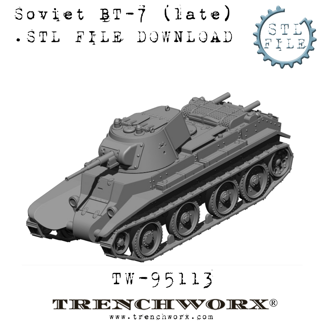 Soviet BT-7 Late .STL Download