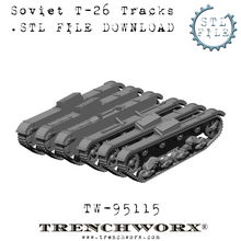 Load image into Gallery viewer, Soviet T-26 Alternate Track Bundle .STL Download