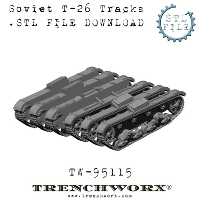 Soviet T-26 Alternate Track Bundle .STL Download