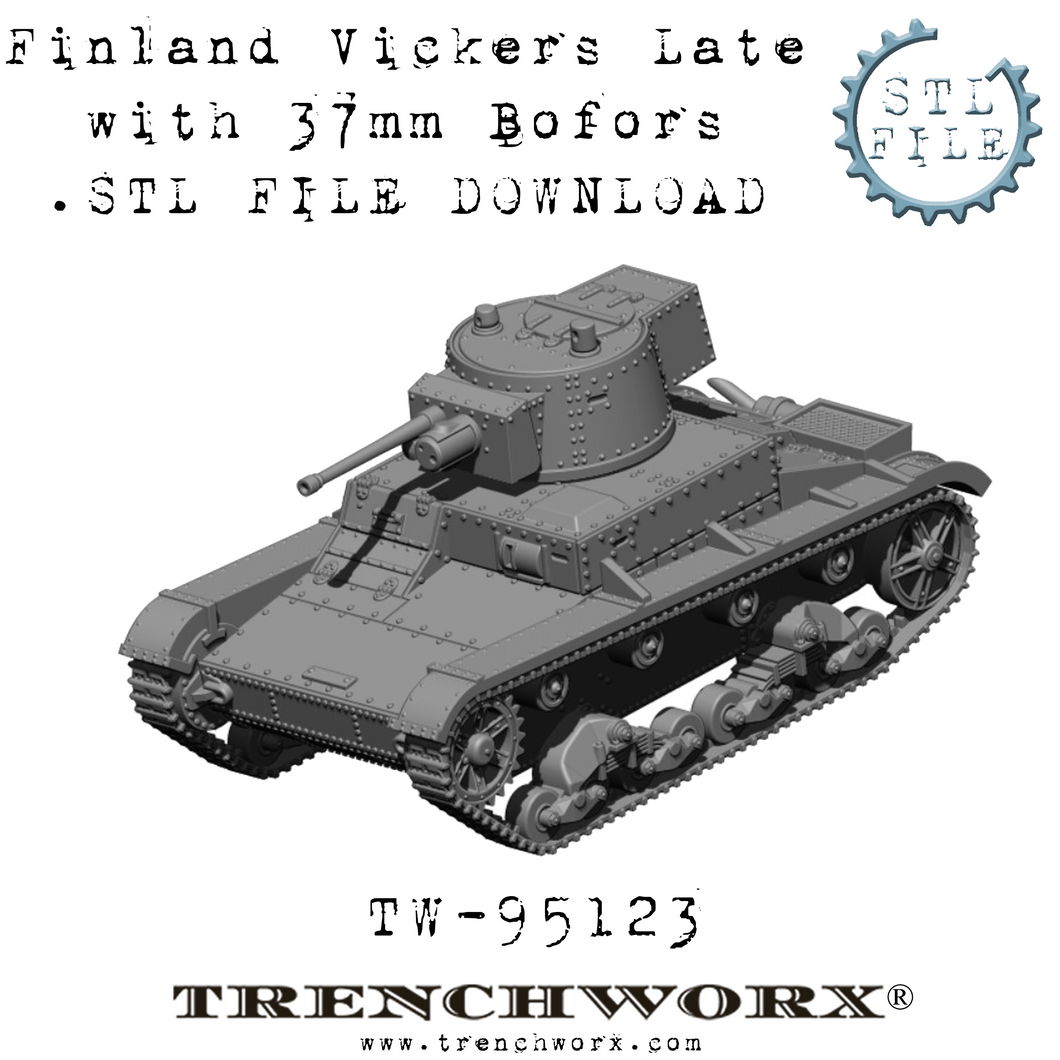 Finland Vickers Late Bofors .STL Download