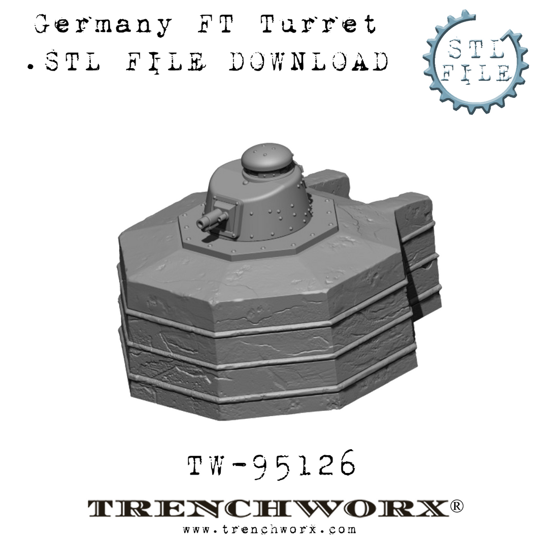 German FT Turret Bunker .STL Download
