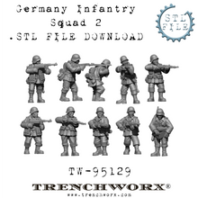 Load image into Gallery viewer, German Infantry Squad #2 .STL Download