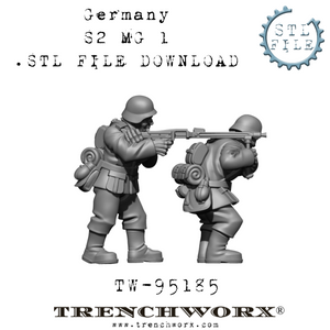 German Machine Gunner, Bernhard & Alfred .STL Download