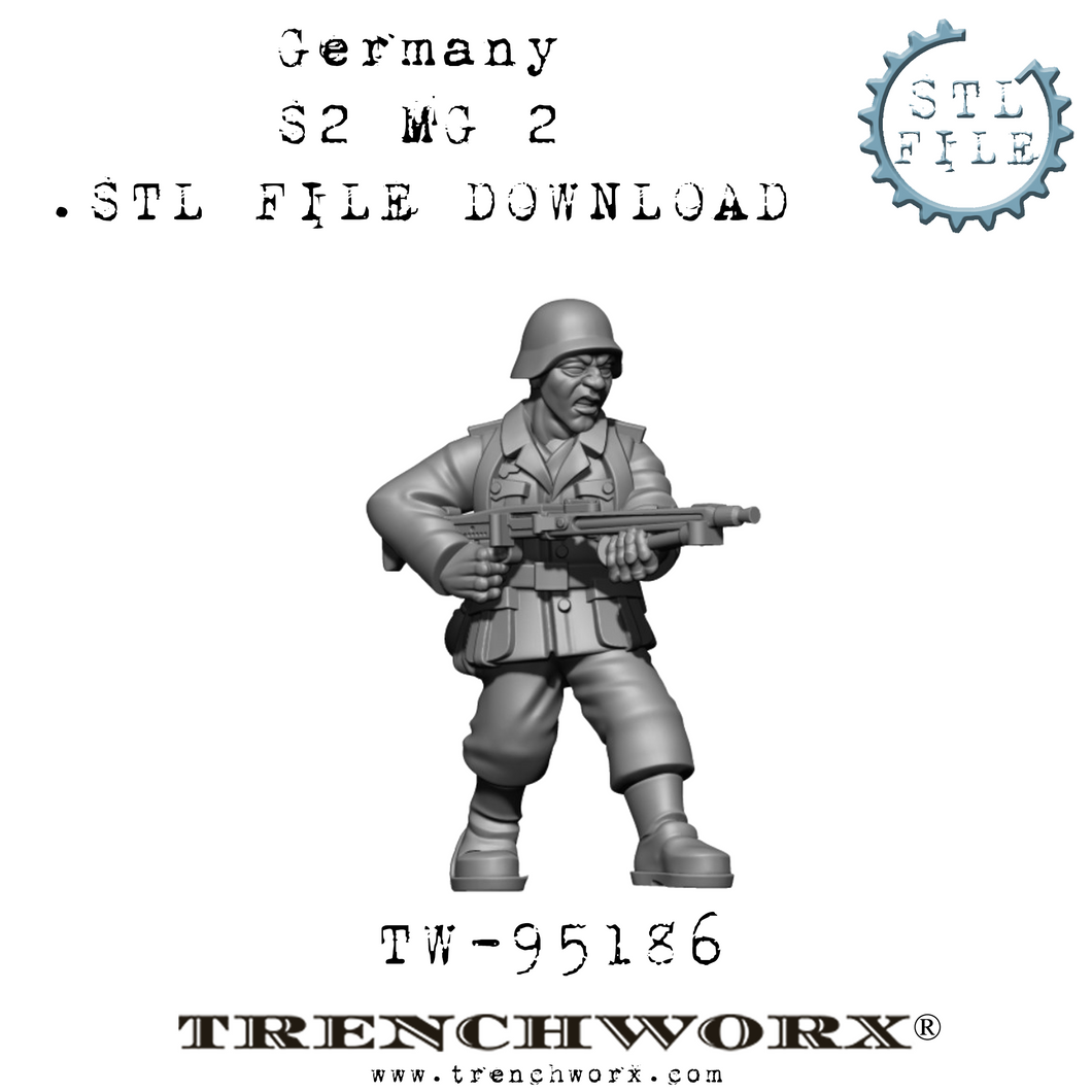 German Machine Gunner, Gustav .STL Download