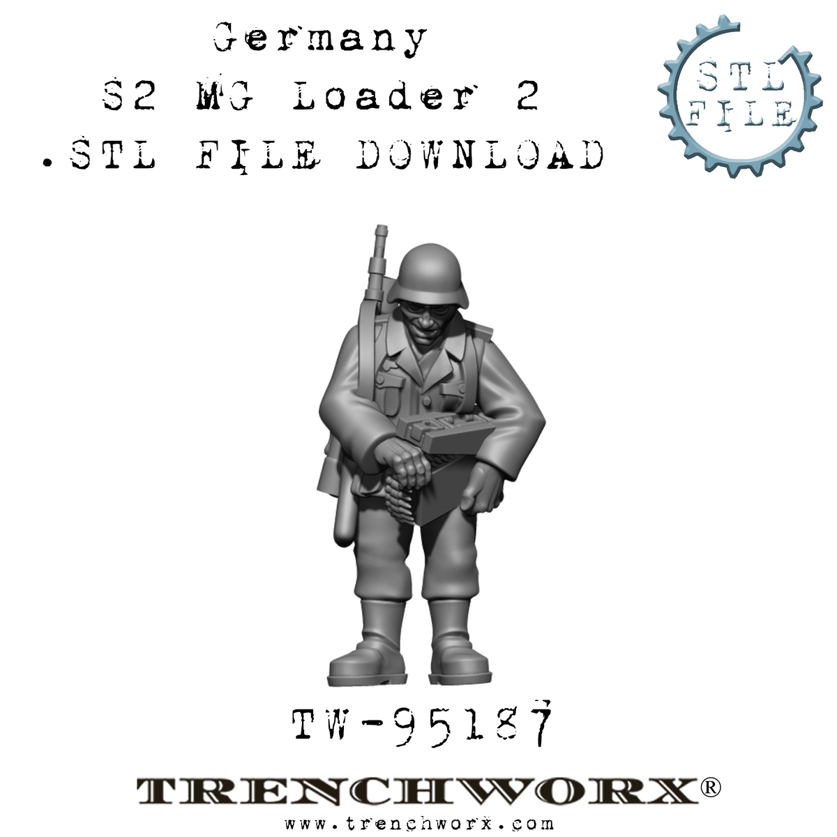 German Machine Gun Loader, Richard .STL Download – Trenchworx