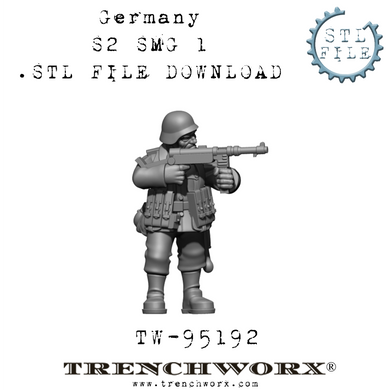 German Sub-Machine Gunner, Diedrich .STL Download