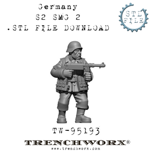 German Sub-Machine Gunner, Rudi .STL Download