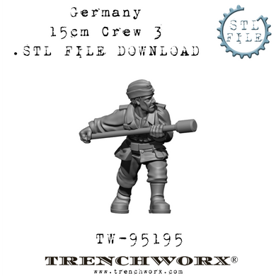 German Howitzer Crewman, Rolf .STL Download
