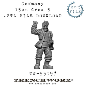 German Howitzer Crewman, Hans .STL Download