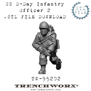 US D-Day Officer, Sgt Bill .STL Download