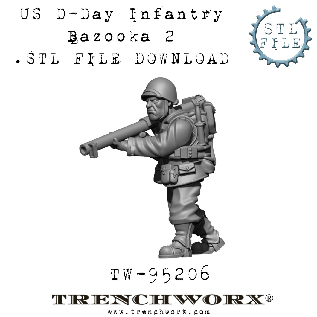 US D-Day Bazooka Gunner, Pvt. Williams .STL Download