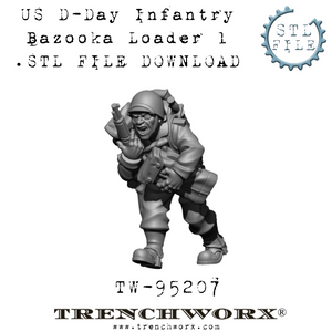US D-Day Bazooka Loader, Pvt. Davis .STL Download