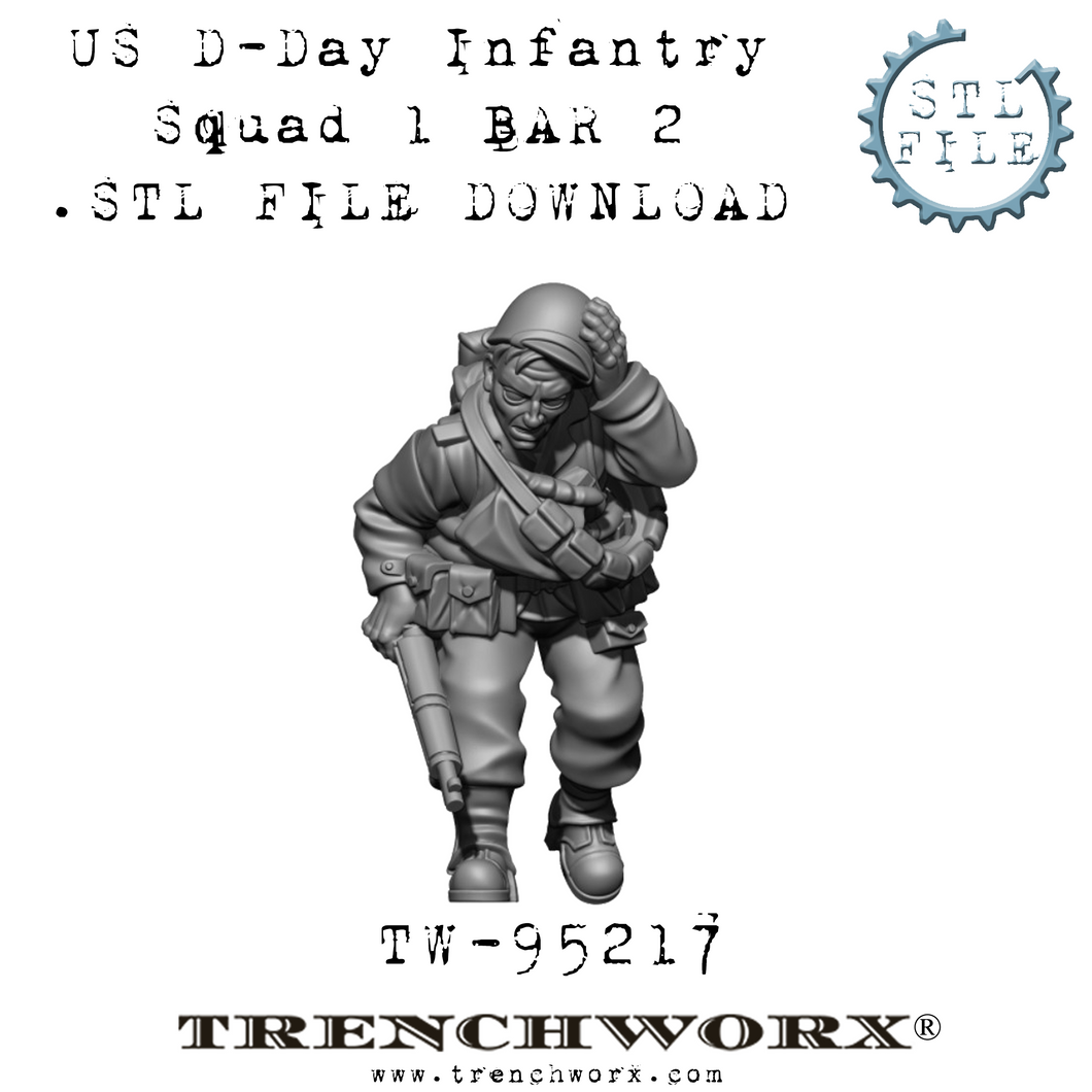 US D-Day BAR Loader, Cpl Donhem .STL Download