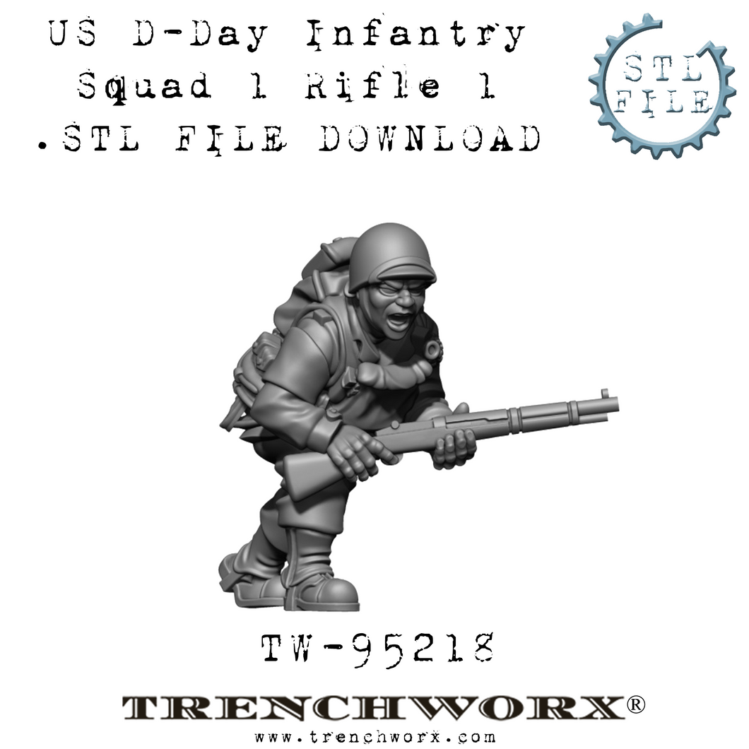 US D-Day Rifleman, Nebraska .STL Download