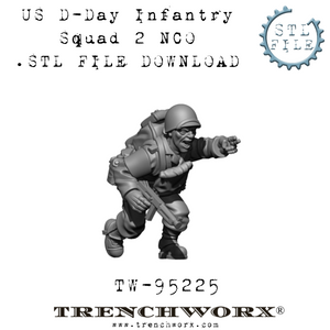 US D-Day NCO, Sgt Figgins .STL Download