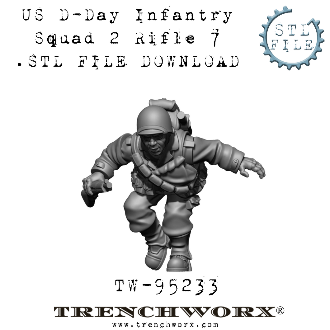 US D-Day Rifleman, Pvt Rivera .STL Download