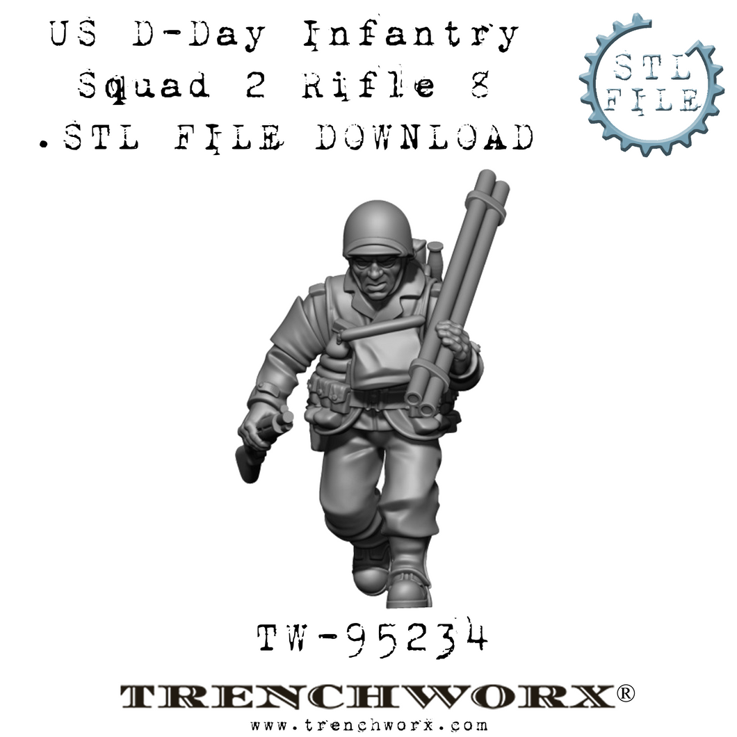 US D-Day Rifleman, Pvt Romano .STL Download
